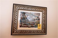 Metal Look Framed Harbor Picture - 13" x 11"