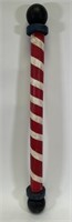 Hand Painted Wooden Barber Pole