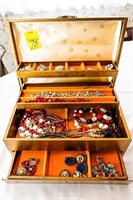 Jewelry Box with Contents of Necklaces and