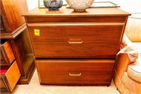2 Drawer Wooden File Cabinet - 31" x 21" x 30.5"T