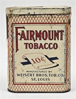 Rare Old Fairmount Tobacco 10c Tobacco Pocket Tin