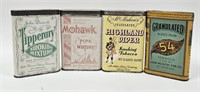 4 Vintage Tobacco Pocket Tins