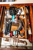 (2) Drawers of Kitchen Utensils, Knives and Flat