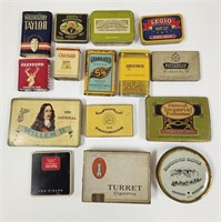 15 Vintage Flat & Pocket Tobacco Tins