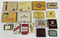 16 Vintage Flat Tobacco Tins