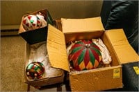 (3) Boxes of Large Christmas Ornaments