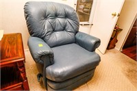 Blue Leather Recliner