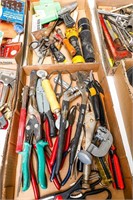 (2) Flats of Tools Including Pliers, Putty Knives,