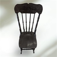 Dark Brown Wooden Rocking Chair