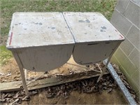 Galvanized Double Wash Stand