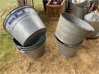 Lot of Galvanized Buckets