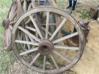 4 Wooden Wagon Wheels