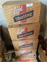 4 Sterling Light Beer Boxes