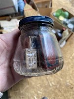 Jar of Vintage Razor Blades