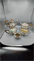Silver Plate Victorian Style Tea Service Pieces