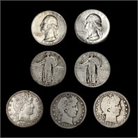 [7] Varied US Quarters (1902-S, 1907, 1908-D,