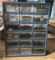 Hardware Storage Drawer with Contents 14” x 18” x