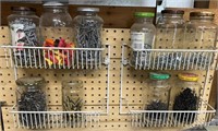 10 Jars with Nails, Screws and Caps Includes
