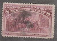 1892 Columbian Exposition US 8c Postage Stamp