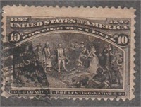 1892 Columbian Exposition US 10c Postage Stamp