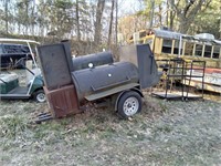 Portable Commercial Smoker Grill on Trailer