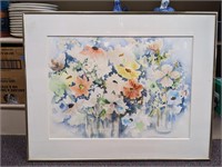 Framed Floral Water Color - Susan Myers 23 x 29.5