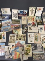 Over 500 vintage and antique postcards - RPPC,