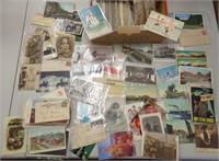 Over 400 vintage and antique postcards - trains,