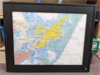 Chincoteague/Assateague Island Framed Map 23 x 29