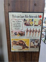 VTG Framed Blackstone Cigars Ad 10 x 15