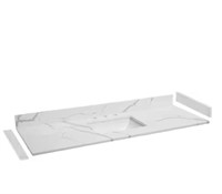 60 in. W x 22 in. D Quartz White Rectangular