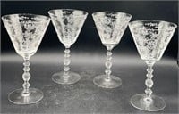 4 Cambridge Diane Clear Claret 7'' Wine Glasses