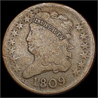 1809 Classic Head Half Cent NICELY CIRCULATED