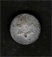 1853 Silver 3-Cent Piece (Trimes)