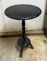 Vintage Pedestal Table Wooden Painted