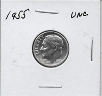 1955 FDR Silver Dime, UNC.