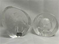 Mats Jonasson Handmade Crystal Paperweights