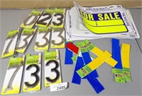 Safety Tape,  Bronze Numbers & More