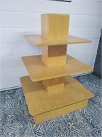 wooden tier display
