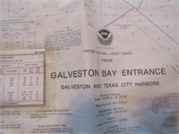 Nautical Chart 36 x 52" Galveston & Texas City