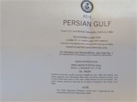 Persian Gulf Nautical Map 36 x 48" 13th Ed 1990