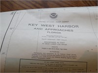 Key West & Harbor Approaches Nautical Map 1989