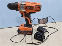 Black & Decker cordless drill with battery and