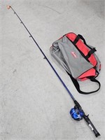 Berkley bag and fishing pole