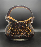 Murano Style Glass Purse