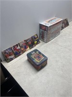 Jeff Gordon collector cards in a tin, they