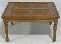 Carved coffee table, 18 x 35 x 31