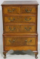 English mahogany petite chest on chest