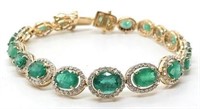 14k Emerald & Diamond bracelet, APP $31,285