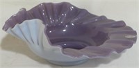 Purple Fenton Ruffled Bowl 4x9.5"